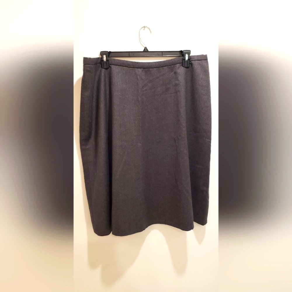 Plus Size 100% Wool Pencil Skirt